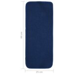 vidaXL Tapis d'escalier 15 Pièces 60x25 cm Bleu marine Rectangulaire