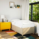 vidaXL Cadre de lit Crème 90x190 cm Tissu
