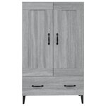 vidaXL Buffet Sonoma gris 70x31x115 cm Bois d'ingénierie