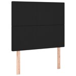 vidaXL Cadre de lit avec tête de lit Noir 90x190 cm Similicuir