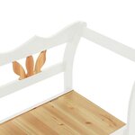 vidaXL Banc Blanc 107x45x75 5 cm Bois de sapin solide