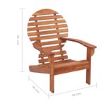 vidaXL Chaise Adirondack Bois d'acacia massif