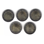 2 euros commémoratives Allemagne 2011 Rhénanie du Nord Westphalie - les 5 ateliers.