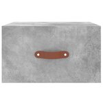 vidaXL Tables de chevet murales 2 Pièces gris béton 35x35x20 cm