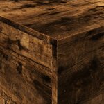 vidaXL Table basse avec lumières LED chêne fumé 90x50x40 cm