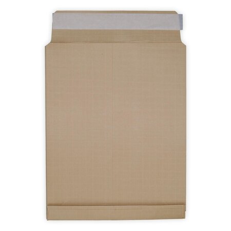 Lot de 250 enveloppes pochettes kraft armé à soufflet marron 260 x 330 + 30 mm