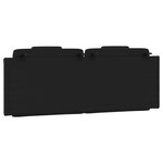 vidaXL Coussin de tête de lit noir 120 cm similicuir