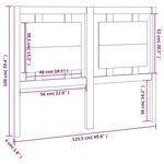 vidaXL Tête de lit 125 5x4x100 cm Bois massif de pin