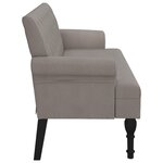 vidaXL Banc avec dossier taupe 120x62x75 5 cm tissu
