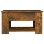 vidaXL Table basse Chêne fumé 79x49x41 cm Bois d'ingénierie