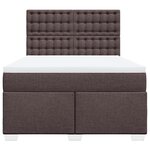 vidaXL Sommier à lattes de lit avec matelas Marron foncé 140x190 cm