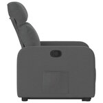 vidaXL Fauteuil inclinable Gris foncé Tissu