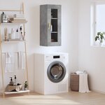 vidaXL Armoire murale gris béton 34 5x34x90 cm