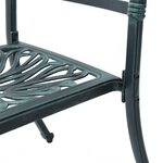 vidaXL Ensemble à manger de jardin 5 Pièces vert aluminium coulé