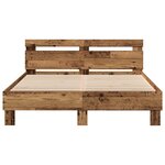 vidaXL Cadre de lit en bois Bois ancien Bois massif récupéré 140 x 200 cm
