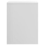 vidaXL Tables de chevet 2Pièces Blanc brillant 40x30x40cm bois ingénierie