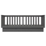 vidaXL Lit de jour Gris 90x190 cm Bois de pin massif