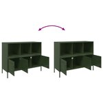 vidaXL Buffet vert olive 100 5x39x79 cm acier laminé à froid