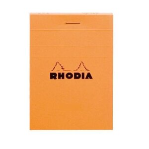 bloc orange n°11 7 4x10 5 80 feuilles agrafées 80g Q.5x5 RHODIA