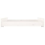 vidaXL Tiroirs de lit 2 Pièces blanc Bois de pin massif