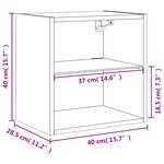 vidaXL Table de chevet murale avec lumières LED chêne sonoma