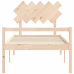 vidaXL Lit pour personne âgée et tête de lit 100x200 cm bois massif