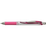 Stylo roller encre gel rétractable energel bl77 pointe 0 7 mm rose x 12 pentel