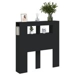 vidaXL Tête de lit à LED noir 100x18 5x103 5 cm bois d'ingénierie