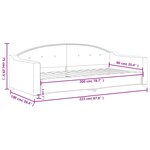 vidaXL Lit de repos sans matelas gris clair 90x200 cm tissu