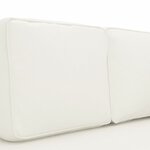 vidaXL Chaise longue avec coussins et traversin crème similicuir