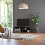 vidaXL Meuble TV Gris 120x34x37 cm Bois d’ingénierie
