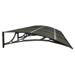 vidaXL Auvent de porte Noir 400x100 cm Polycarbonate