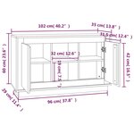 vidaXL Buffet chêne marron 102x35x60 cm bois d'ingénierie