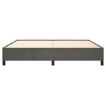 vidaXL Cadre de lit sans matelas gris foncé 200x200 cm velours