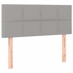 vidaXL Sommier à lattes de lit avec matelas Gris clair 120x200cm Tissu