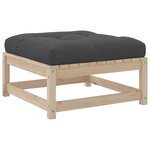vidaXL Salon de jardin 7 Pièces avec coussins bois de pin massif