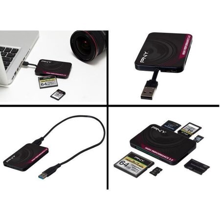 PNY Lecteur de carte mémoire Multi formats USB 3.0 - La Poste
