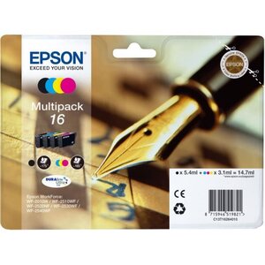Epson cartouche 16 plume - noir et tricolore - 14.7ml