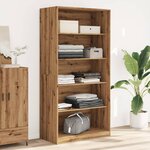vidaXL Garde-robe chêne artisanal 100x50x200 cm bois d'ingénierie