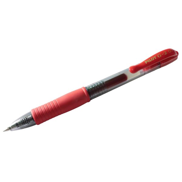 Stylo bille à encre gel g2 07 pte moyenne rouge x 12 pilot