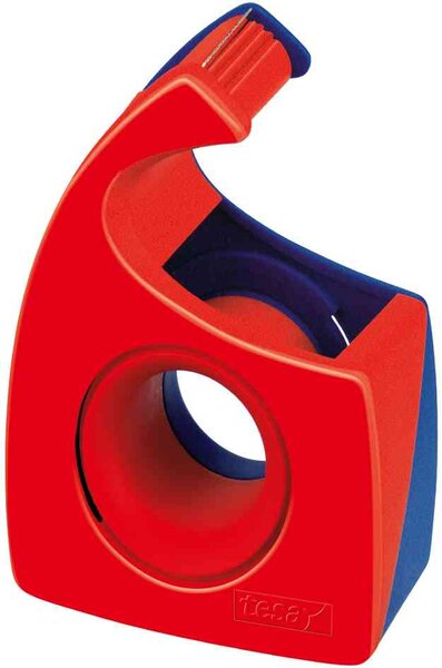Dévidoir pour rubans adhésifs 'easy cut' de 19 mm x 10m, rouge/bleu tesa
