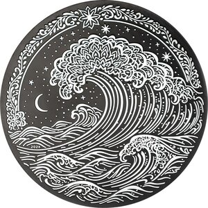 Monnaie WAVE 1 Oz Argent 5$ Cook Islands 2026