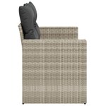vidaXL Canapé de jardin 2 places et coussins gris clair résine tressée