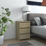 vidaXL Table de chevet Chêne sonoma 40x35x62 5 cm bois d'ingénierie