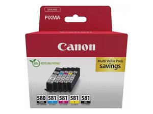 Pack de 5 cartouches d'encre d'origine Canon PGI580/CLI581 - 2078C007