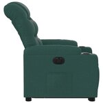 vidaXL Fauteuil inclinable électrique vert foncé tissu