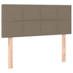 vidaXL Sommier à lattes de lit matelas et LED taupe 120x190 cm tissu