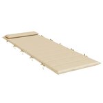 vidaXL Coussin de chaise longue beige 180x60x3 cm tissu oxford