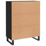 vidaXL Buffet noir 69 5x34x90 cm bois d'ingénierie