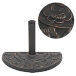 vidaXL Socle de parasol en résine demi-cercle Bronze 9 kg